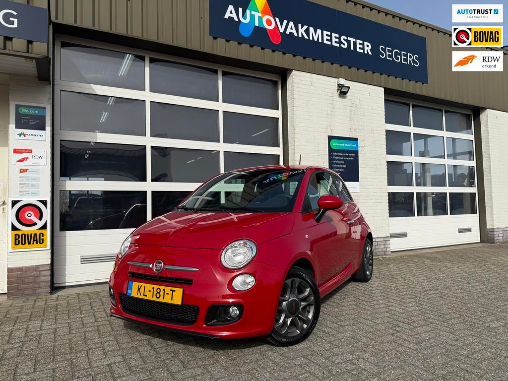 Fiat 500 1.2 Sport|Airco|Goed onderhouden|, Gebruikt, 4 cilinders, 840 kg, Leder en Stof