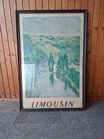 Antieke toeristische affiche Limousin, Frankrijk (95x65 cm), Ophalen