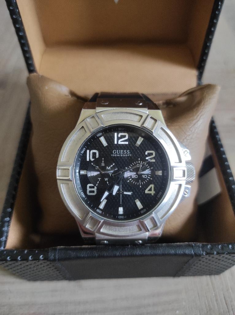 Guess horloge, Sieraden, Tassen en Uiterlijk, Horloges | Dames, Gebruikt, Staal, Verzenden, Guess