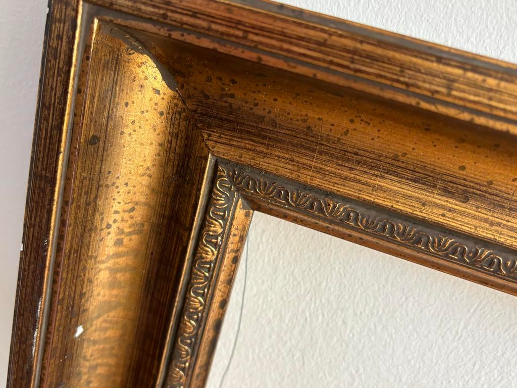 3 Prachtige Oude Schilderijlijsten - Bladgoud Look, Overige materialen, Gebruikt, Ophalen of Verzenden, 75 tot 100 cm