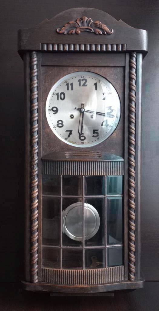 Antiek Regulator Pendulum Chiming Wandklok, Ophalen of Verzenden