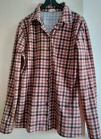Jane Lushka travelstof ruit blouse xxl draagmaat 42, Bruin, Maat 42/44 (L), Ophalen of Verzenden, Zo goed als nieuw