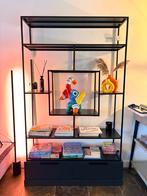 WOOOD Fons Vakkenkast - Metaal/hout - Zwart, Ophalen, Met plank(en), 100 tot 150 cm, 200 cm of meer