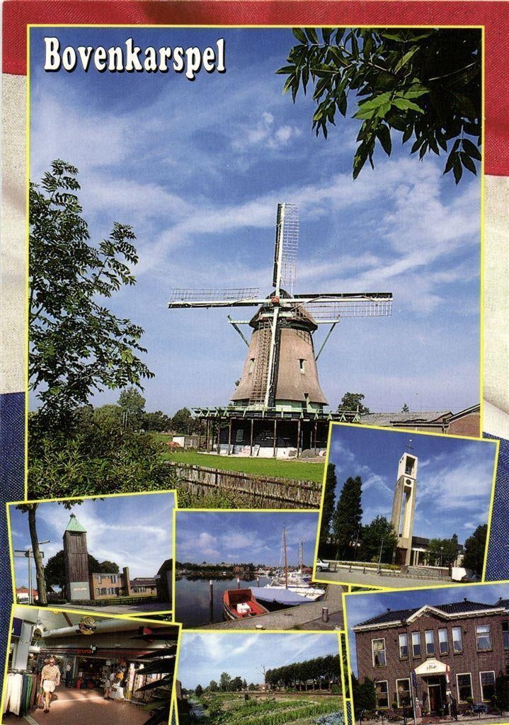 Bovenkarspel - 7 afb o.a. molen haven - ongelopen, Verzamelen, Ansichtkaarten | Nederland, Ophalen of Verzenden, Voor 1920, Ongelopen