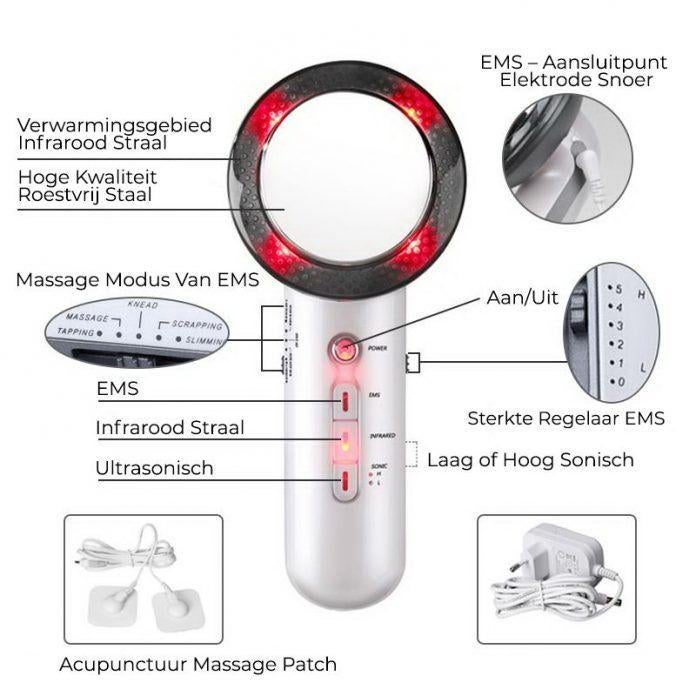 Liqua Slim ultrasoon vetcavitatieapparaat, Sieraden, Tassen en Uiterlijk, Uiterlijk | Dieet en Afvallen, Ophalen of Verzenden