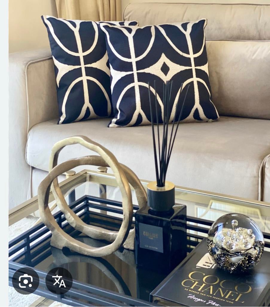 Kussen diga colmore 50x50, Ophalen of Verzenden, Gebruikt, Zwart, Vierkant