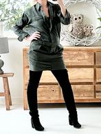 Brunello Cucinelli jurk donker groen/grijs, maat M/38, Maat 38/40 (M), Nieuw, Ophalen of Verzenden, Boven de knie