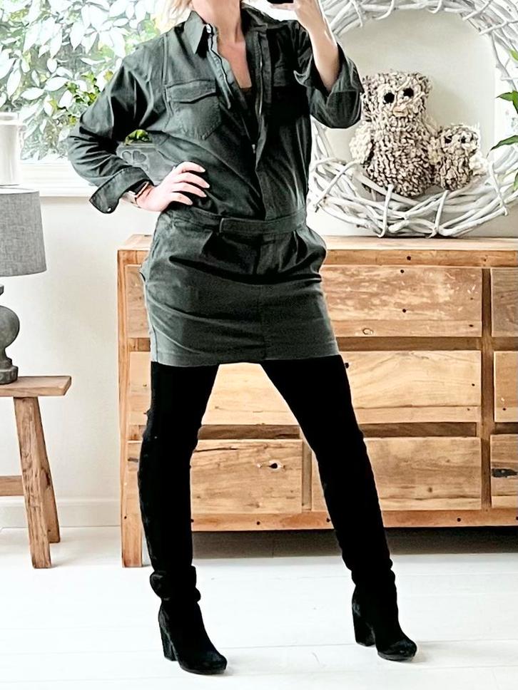 Brunello Cucinelli jurk donker groen/grijs, maat M/38, Kleding | Dames, Jurken, Nieuw, Maat 38/40 (M), Groen, Boven de knie, Ophalen of Verzenden