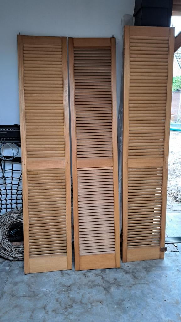 3 louvre deurtjes prijs per stuk, Doe-het-zelf en Verbouw, Deuren en Horren, Ophalen, Minder dan 80 cm, Overige typen, 200 tot 215 cm