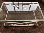 Eichholtz RVS / Glas salontafel, Huis en Inrichting, Tafels | Salontafels, Gebruikt, 100 tot 150 cm, Glas, Minder dan 50 cm