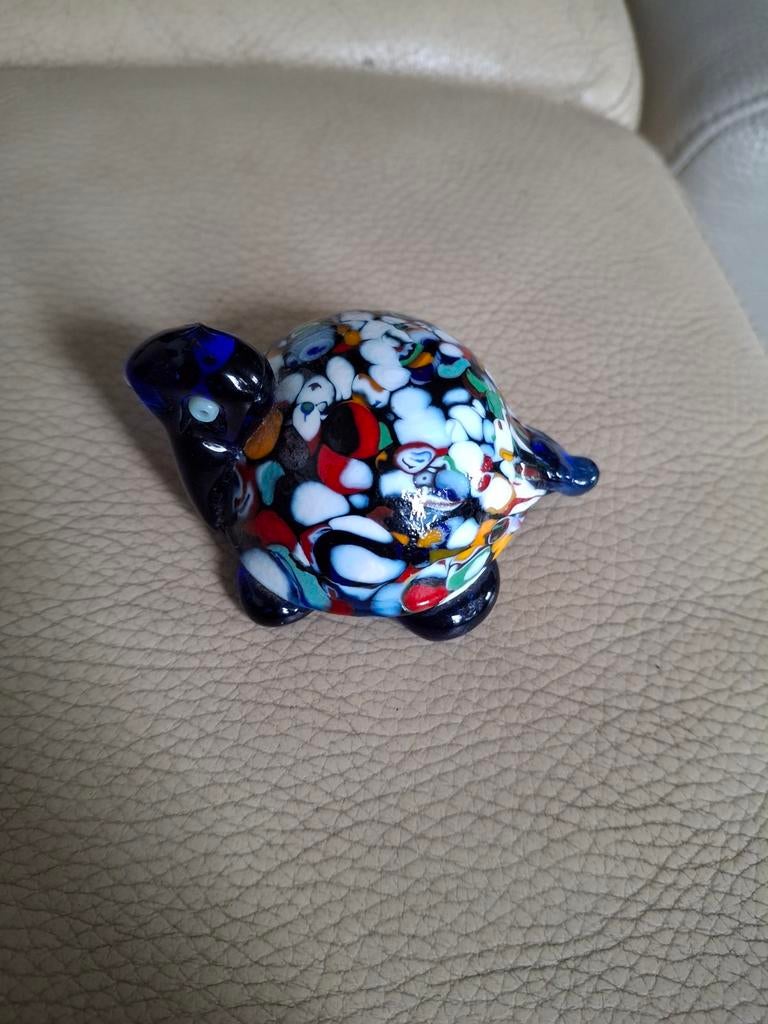 Murano glazen schildpad in millefiori stijl, Ophalen of Verzenden