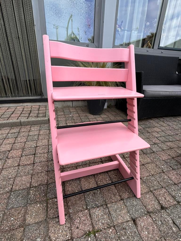 Stokke tripp trapp roze, Ophalen, Zo goed als nieuw, Meegroeistoel