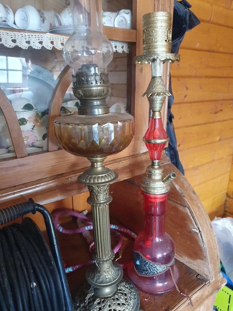 Olielamp en waterpijp, Ophalen, Koper of Brons