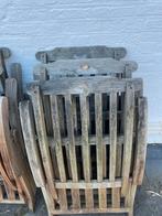 6 Teakhouten tuinstoelen - opknappers, Ophalen, Gebruikt, Teakhout
