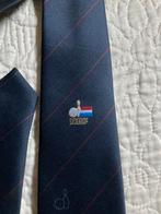 NBF Bowling Stropdas - Donkerblauw met logo, Ophalen of Verzenden, Zo goed als nieuw, Blauw, Met patroon