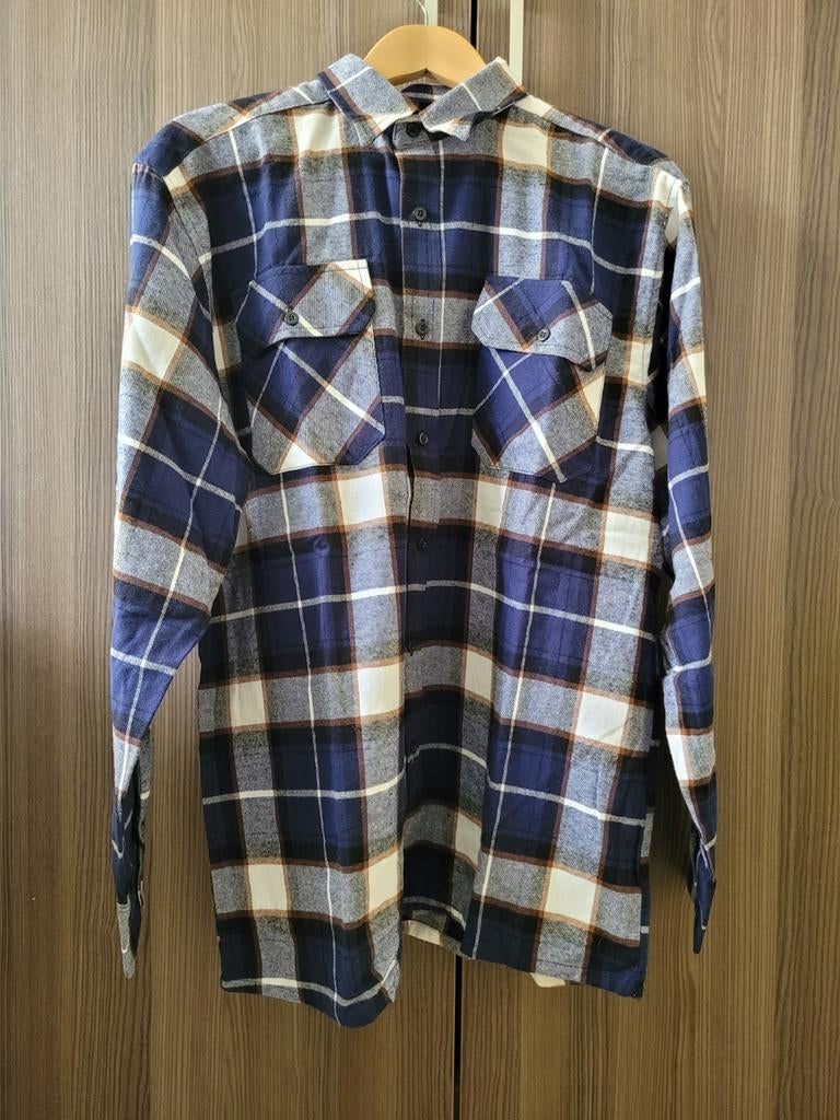 Nieuwe STØRVIK Houthakkers blouse hemd flanel mtM 100%katoen, Ophalen of Verzenden, Nieuw, Blauw, Halswijdte 41/42 (L)