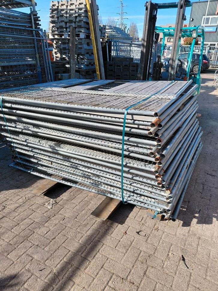 City fence/ Combi wood bouwhekken met herstelwerkzaamheden, Tuin en Terras, Tuinhekken en Hekwerk, Gebruikt, IJzer, Ophalen