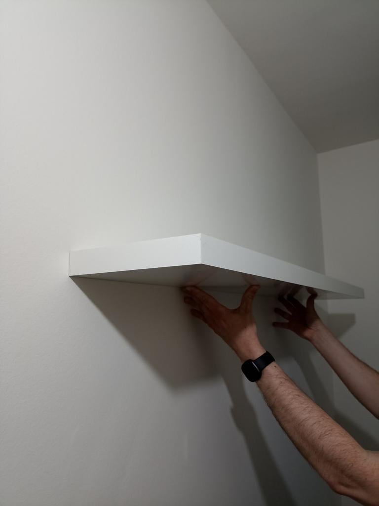 4 zwevende witte wandplanken - 120x24 cm -  per stuk te koop, Ophalen