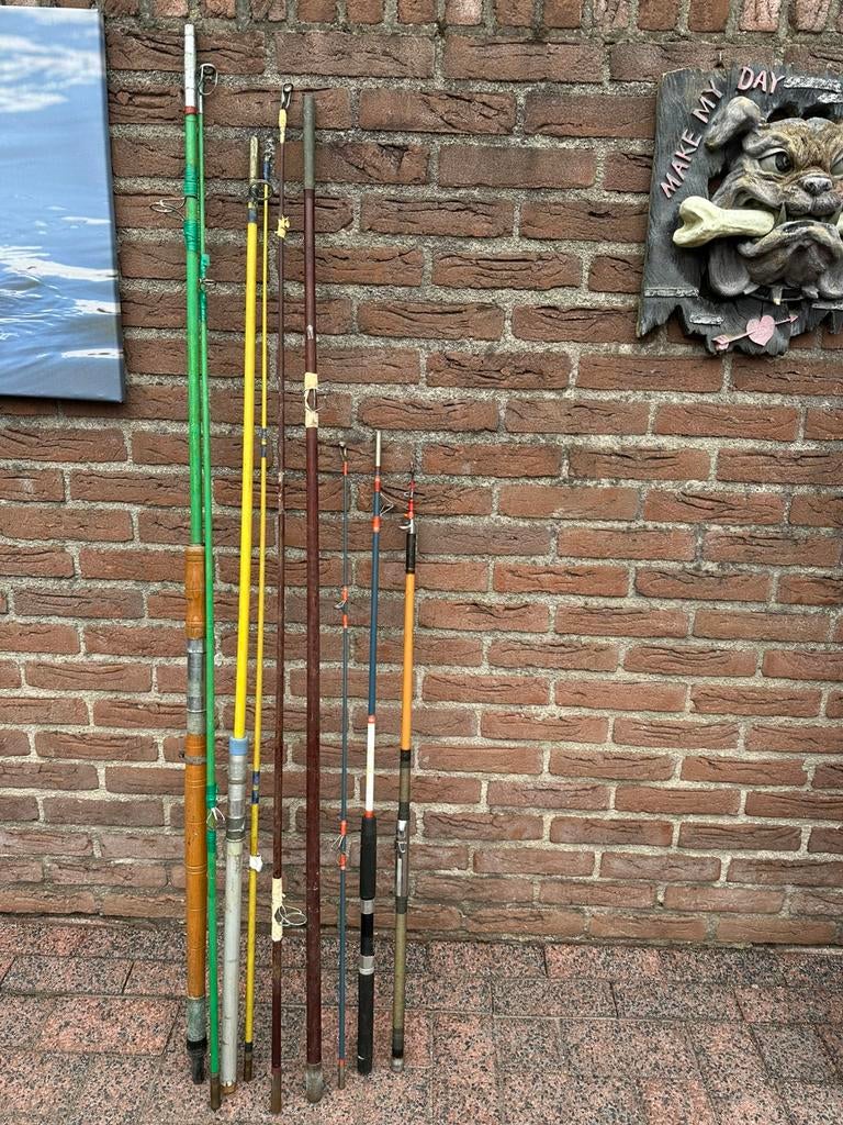 5 opknap hengels, Watersport en Boten, Ophalen, Gebruikt, Werphengel