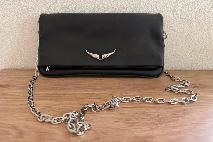 ZADIG & VOLTAIRE Rock Eternal Smooth Leren Schoudertas Zwart, Sieraden, Tassen en Uiterlijk, Tassen | Schoudertassen, Zo goed als nieuw