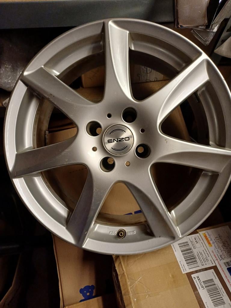 4 X 17" lichtmetaal Peugeot, Citroen in nette staat, Ophalen, 17 inch, Winterbanden, Velg(en)