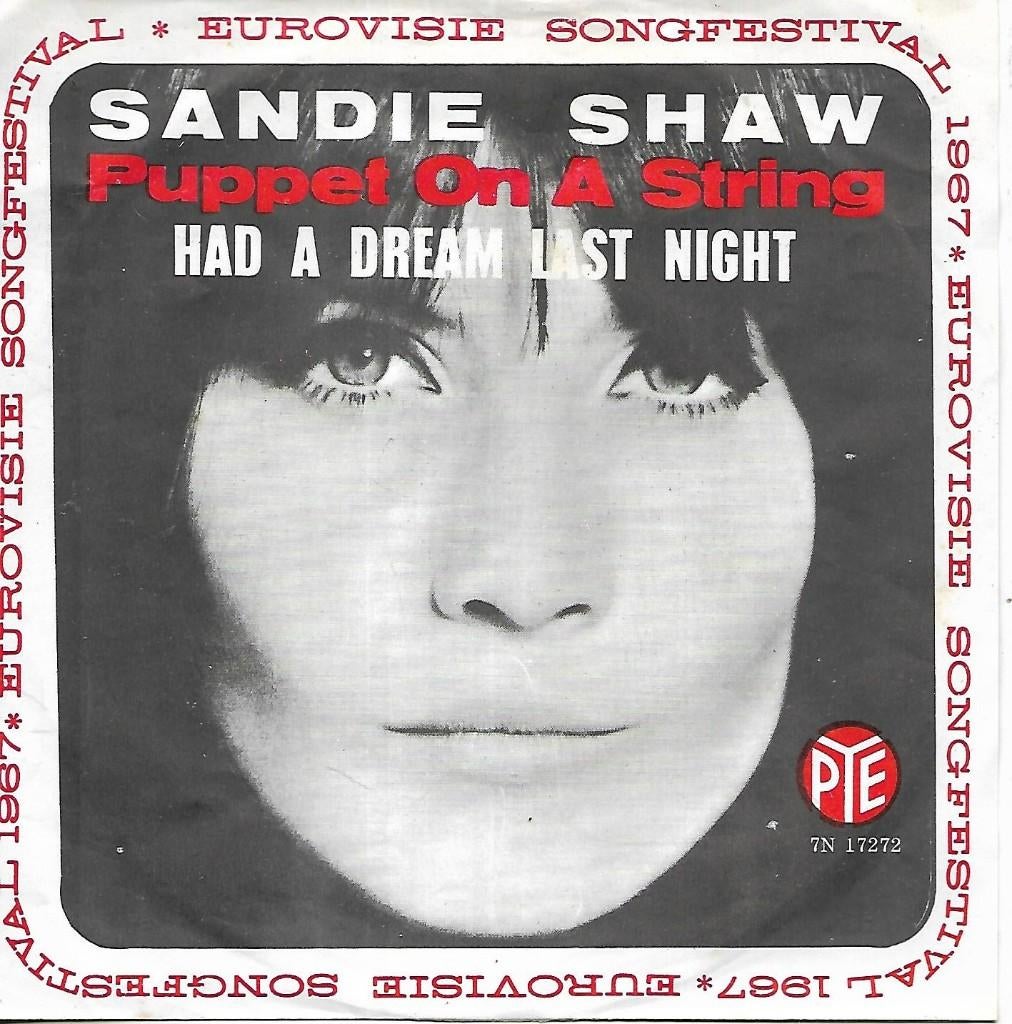 Sandie Shaw - Puppet on a string, Cd's en Dvd's, Vinyl Singles, Gebruikt, 7 inch, Single, Ophalen of Verzenden