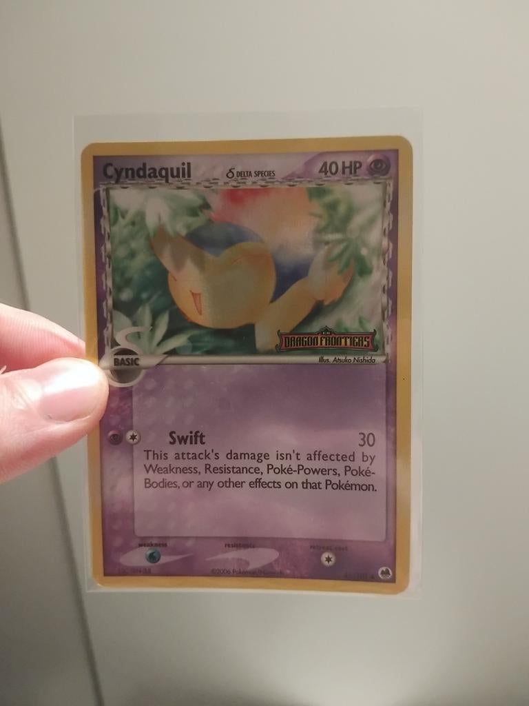 Cyndaquil Delta Species Pokémon Kaart (Dragon Frontiers), Ophalen of Verzenden, Zo goed als nieuw, Losse kaart