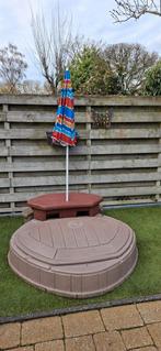 Step 2 zandbak/picknicktafel incl parasol, zand en speelgoed, Ophalen
