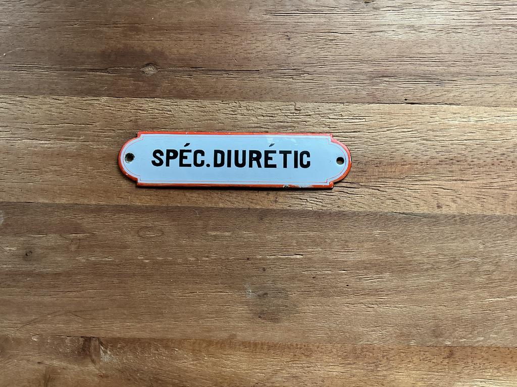 EMAILLE PLAATJE UIT APOTHEEK, Antiek en Kunst, Antiek | Emaille, Verzenden