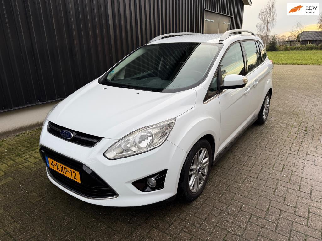 Ford Grand C-Max 1.0 Titanium Cruise-Airco|Nette auto, Voorwielaandrijving, Gebruikt, Wit, Origineel Nederlands