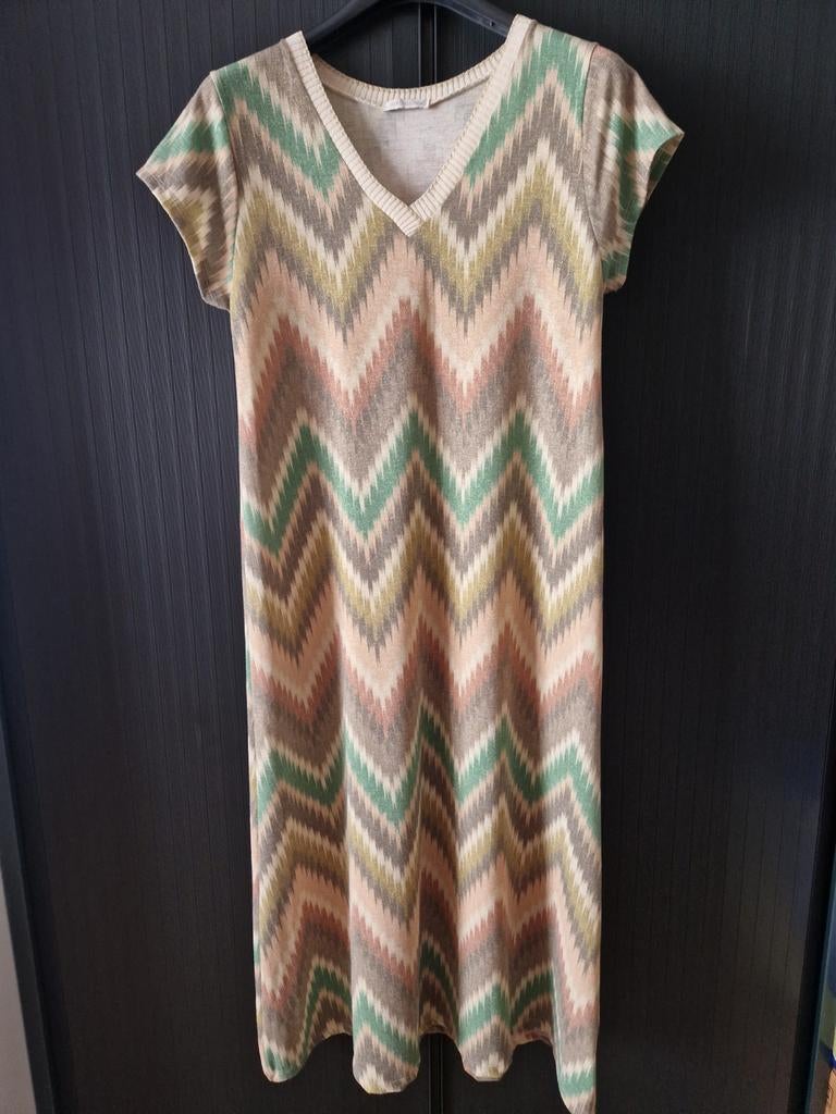 Ibiza boho jurk met glitter print, Ophalen of Verzenden, Gedragen