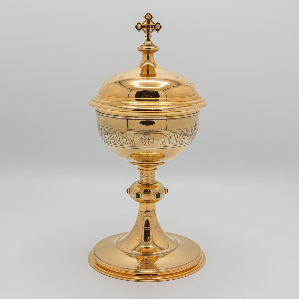 Ciborie, circa 1900, zilveren cuppa, Antiek en Kunst, Ophalen of Verzenden