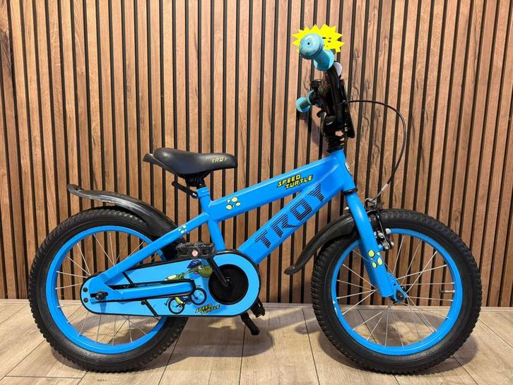Mooie Troy Speed Turtle | 16inch jongensfiets, Fietsen en Brommers, Fietsen | Jongens, Zo goed als nieuw, 16 inch, Handrem