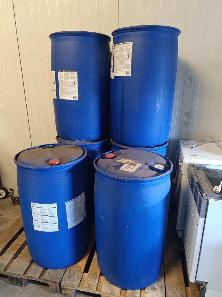 Blauwe vaten, 4 stuks, Tuin en Terras, Regentonnen, Ophalen, Mauser, Mauser, Mauser