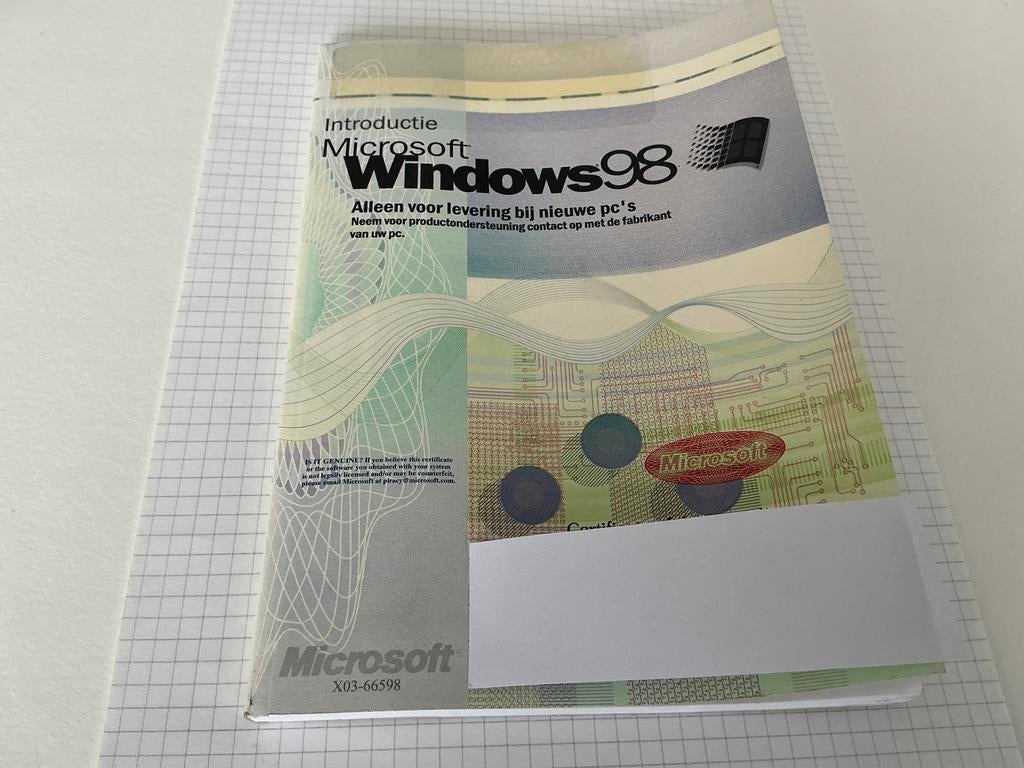 Introductie Windows 98 handleiding / Product Key, Ophalen of Verzenden, Microsoft, NA, NA