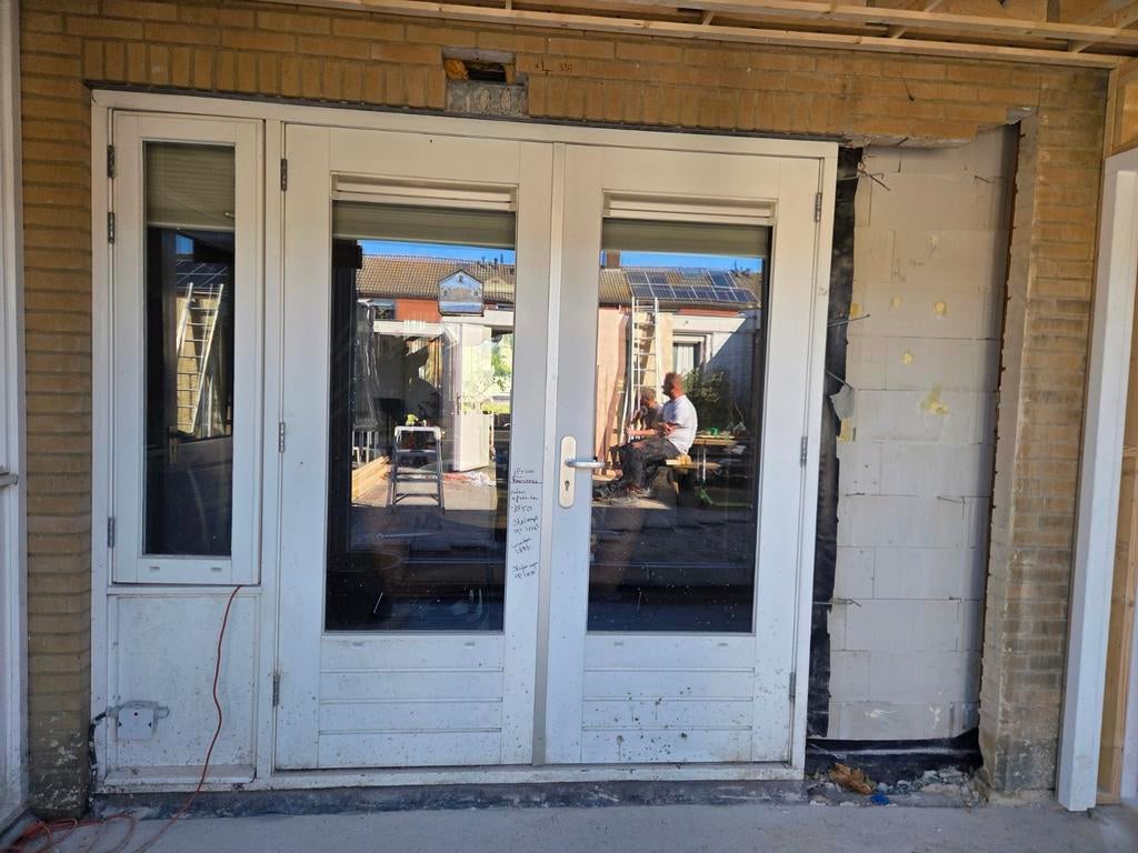 Pui  | Openslaande deuren met zijlicht, B240xH223, Ophalen, Gebruikt, Buitendeur, Glas