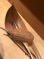 4 Decoratie bladen met grote noot., Ophalen of Verzenden, Zo goed als nieuw