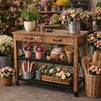 SHOWROOM Keuken Trolley Keukenwagen Keukenkar  Fruitkar Kar, Info@dehanzeherten.nl, 100 tot 150 cm, Zwart, Nieuw