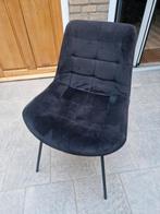 4 zwarte velvet stoelen, Huis en Inrichting, Stoelen, Ophalen of Verzenden, Gebruikt, Zwart