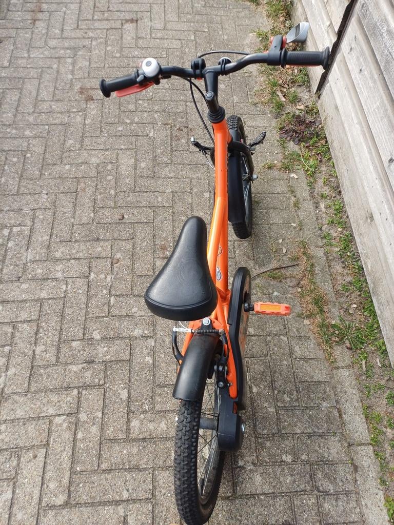 Kinderfiets 4-5 jaar - Oranje - Voorrem defect, Ophalen, Gebruikt, 16 tot 20 inch, BTWIN