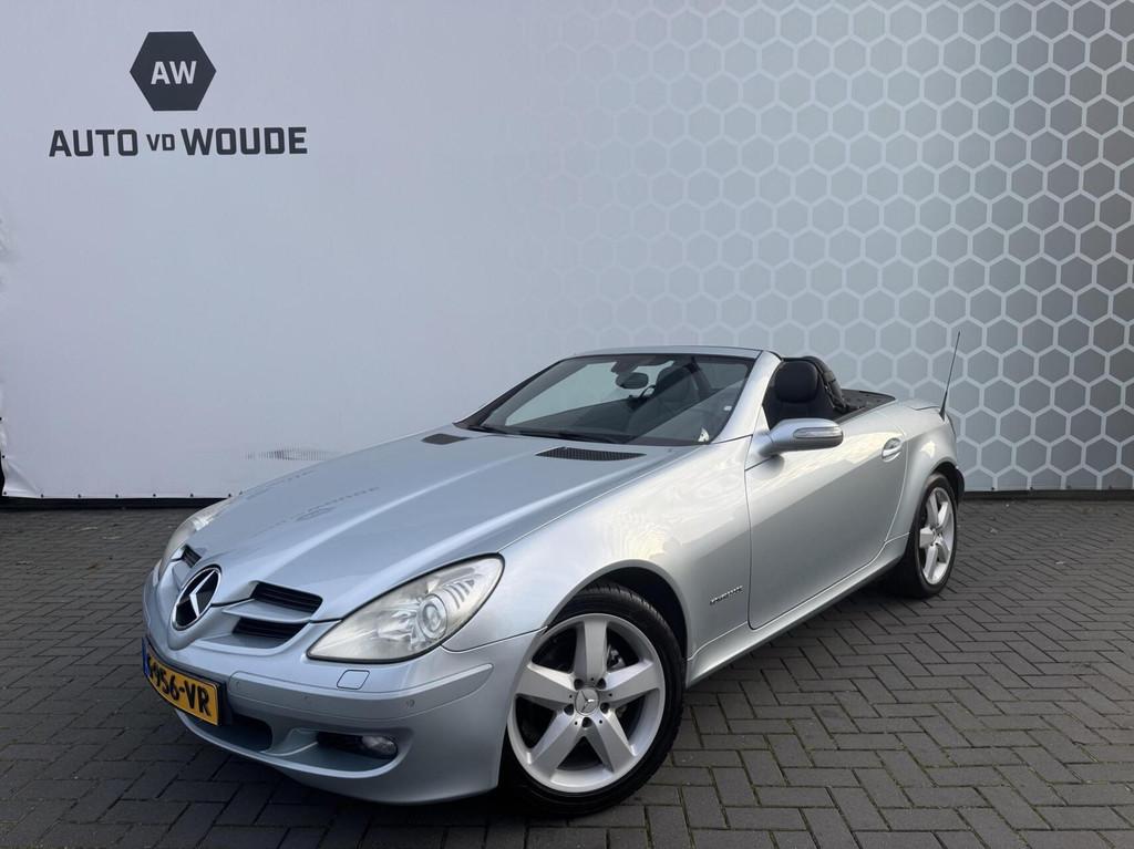 Mercedes SLK-klasse 200 Compressor Leer Cabrio Xenon, Auto's, Mercedes-Benz, Achterwielaandrijving, Gebruikt, Zwart, 4 cilinders