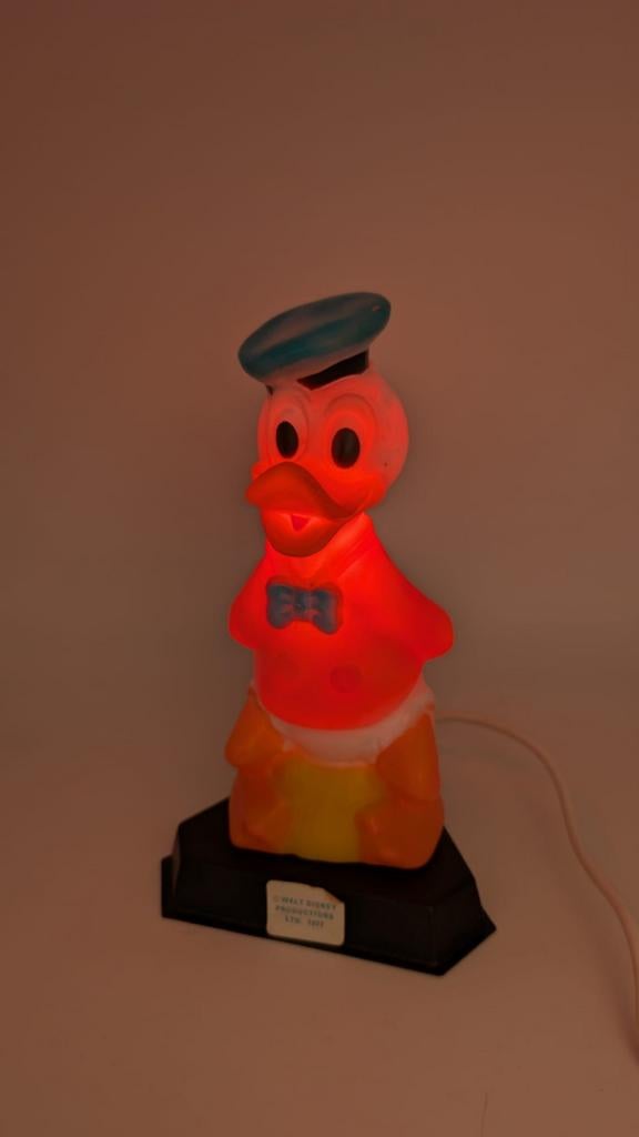 Donald Duck nachtlamp - Walt Disney original 1977, Ophalen of Verzenden
