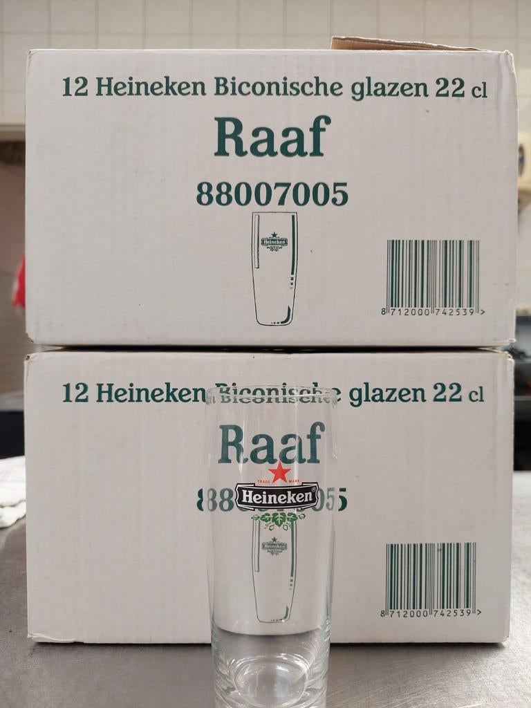 24 Heineken fluitjes bierglazen 22 cl, Verzamelen, Ophalen, Zo goed als nieuw, Bierglas
