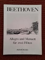 BEETHOVEN - Allegro und Menuett fur zwei Floten, Gebruikt, Overige genres, Overige soorten, Ophalen of Verzenden