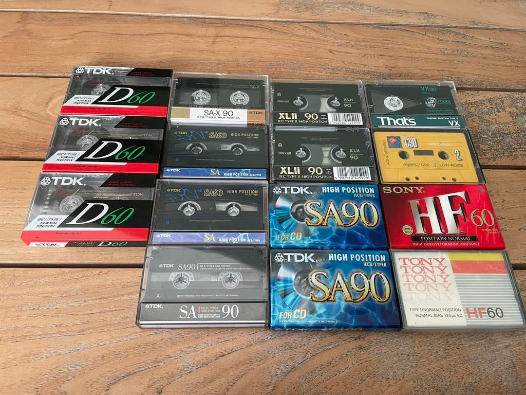 Verzameling cassettebandjes TDK SA, SA-X & Maxell XLII, Ophalen of Verzenden, Zo goed als nieuw, Overige genres, 2 t/m 25 bandjes