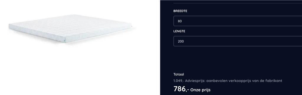 TEMPUR Pro Plus Topper 80x200 - Zo goed als nieuw, Huis en Inrichting, Slaapkamer | Matrassen en Bedbodems, Eenpersoons, Ophalen of Verzenden