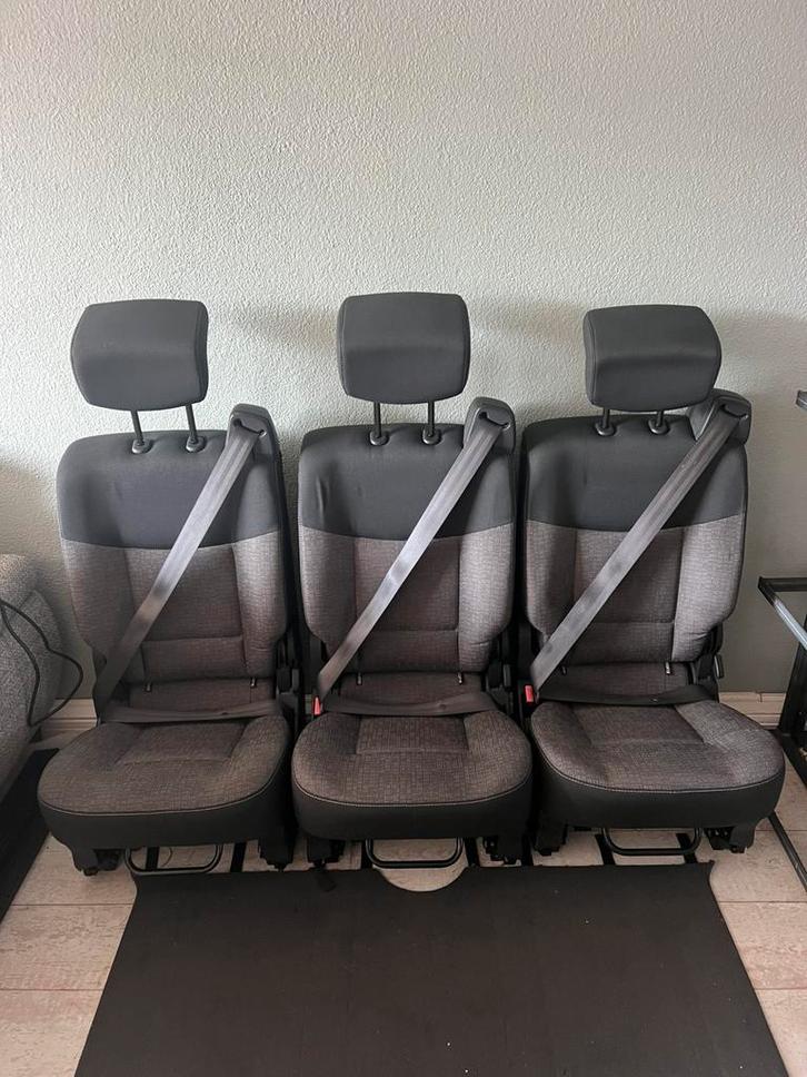 3 stoelen stof 3p gordel isofix zelfbouwcamper oldtimer bus, Auto-onderdelen, Interieur en Bekleding, Citroën, Gebruikt, Ophalen of Verzenden