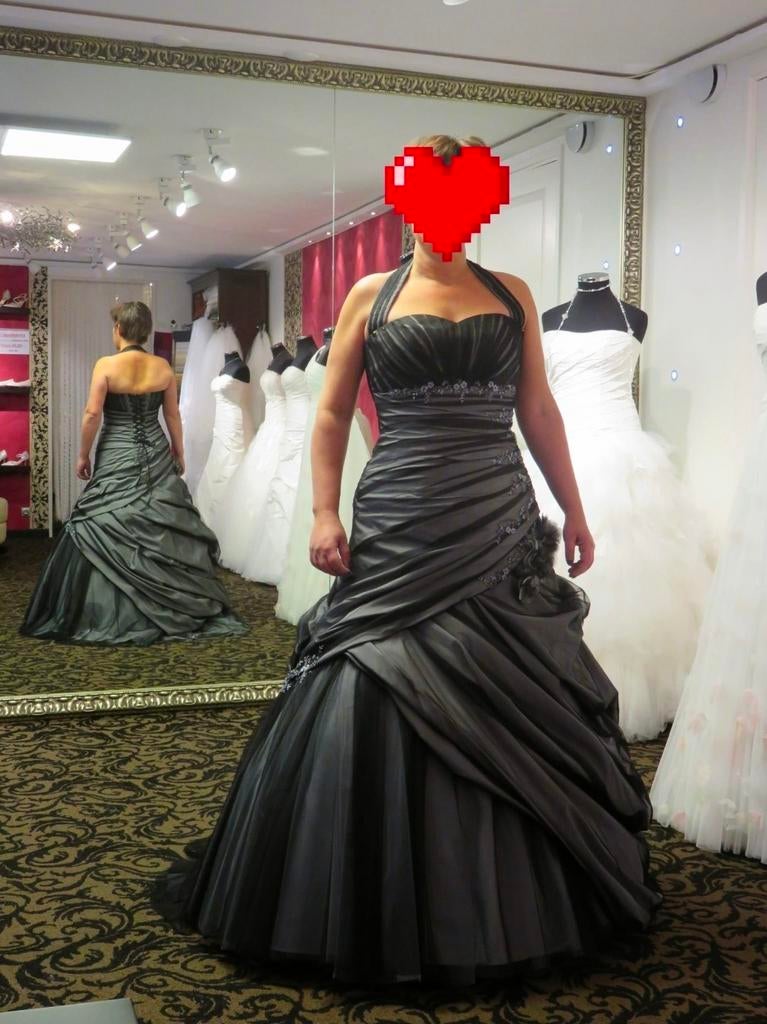 Trouwjurk Anastasia Bruidsmode antraciet XL (42), Kleding | Dames, Ophalen of Verzenden