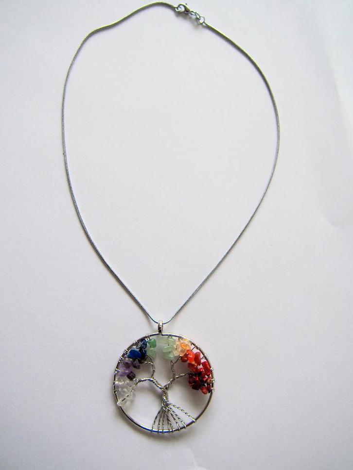 Chakra Reiki Hanger, Sieraden, Tassen en Uiterlijk, Kettingen, Nieuw, Overige materialen, Zilver, Met hanger, Verzenden