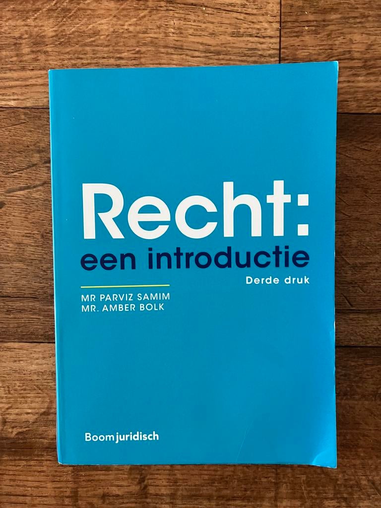 Recht: een introductie - Derde druk, Ophalen of Verzenden, Gamma, Zo goed als nieuw, HBO